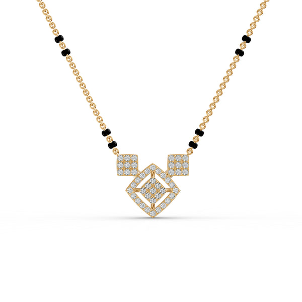 Geometric Grace Diamond Mangalsutra