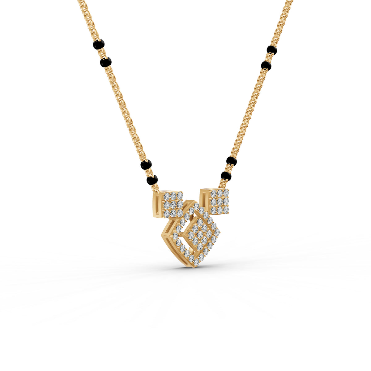 Geometric Grace Diamond Mangalsutra