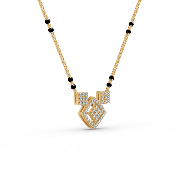 Geometric Grace Diamond Mangalsutra
