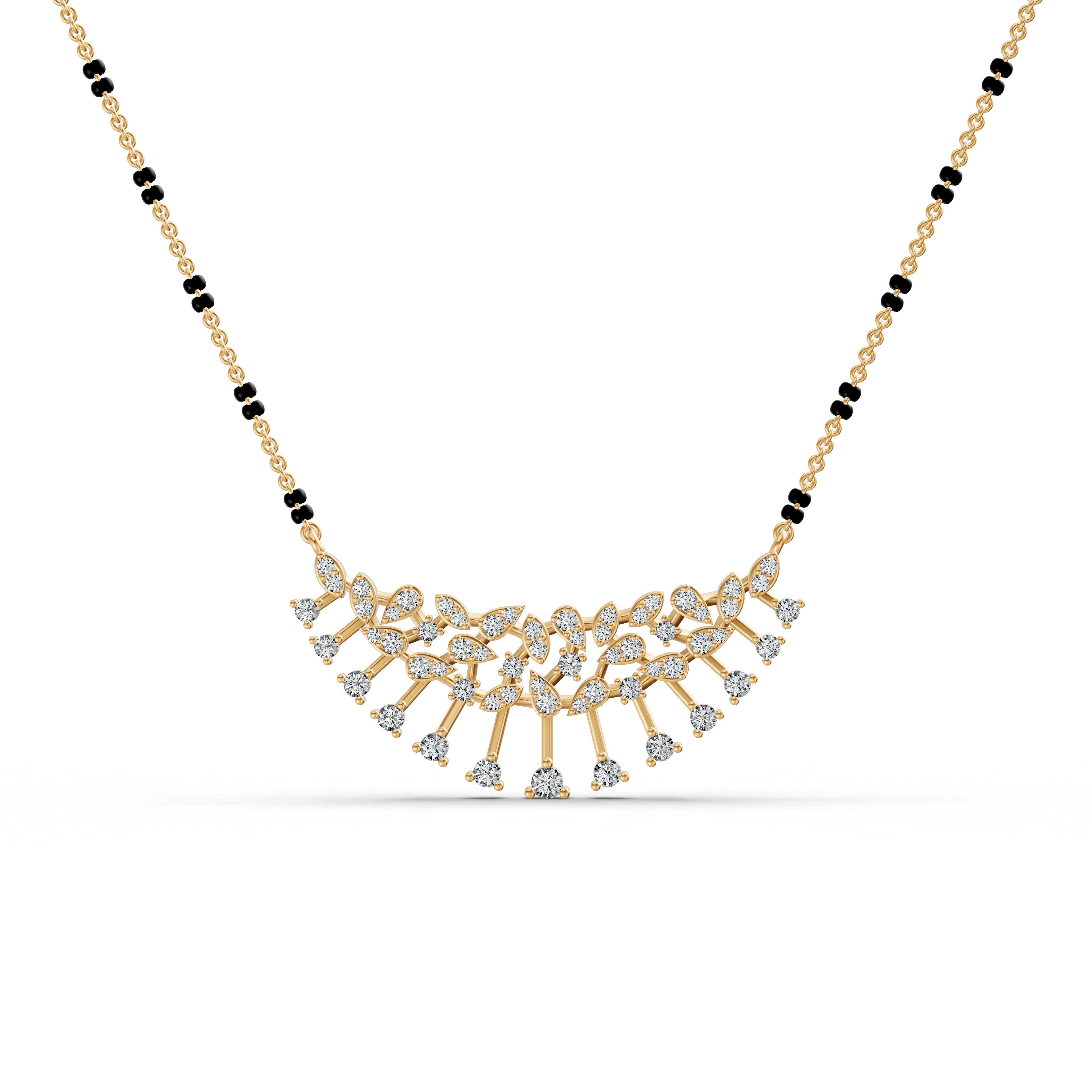 Radiant Leaf Diamond Mangalsutra