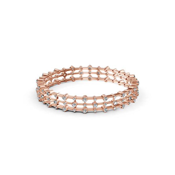 Multi-Row Diamond Station Bangle