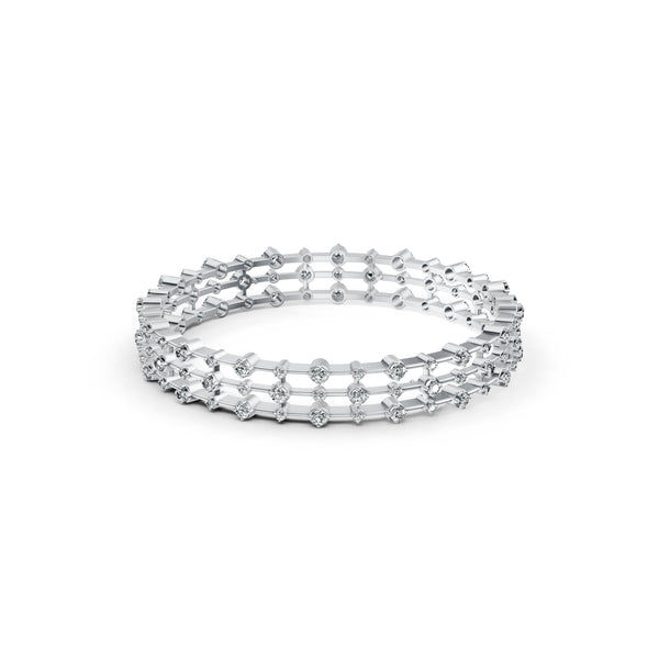 Multi-Row Diamond Station Bangle