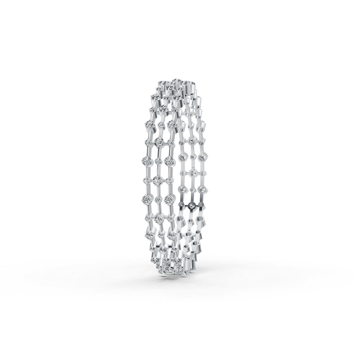 Multi-Row Diamond Station Bangle