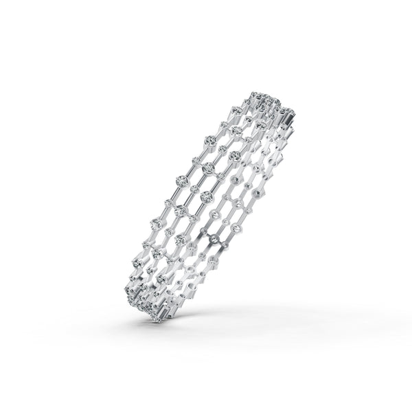 Multi-Row Diamond Station Bangle
