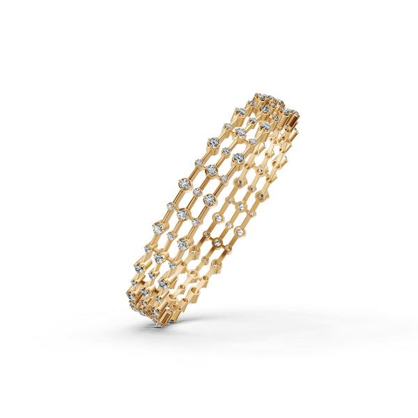 Multi-Row Diamond Station Bangle