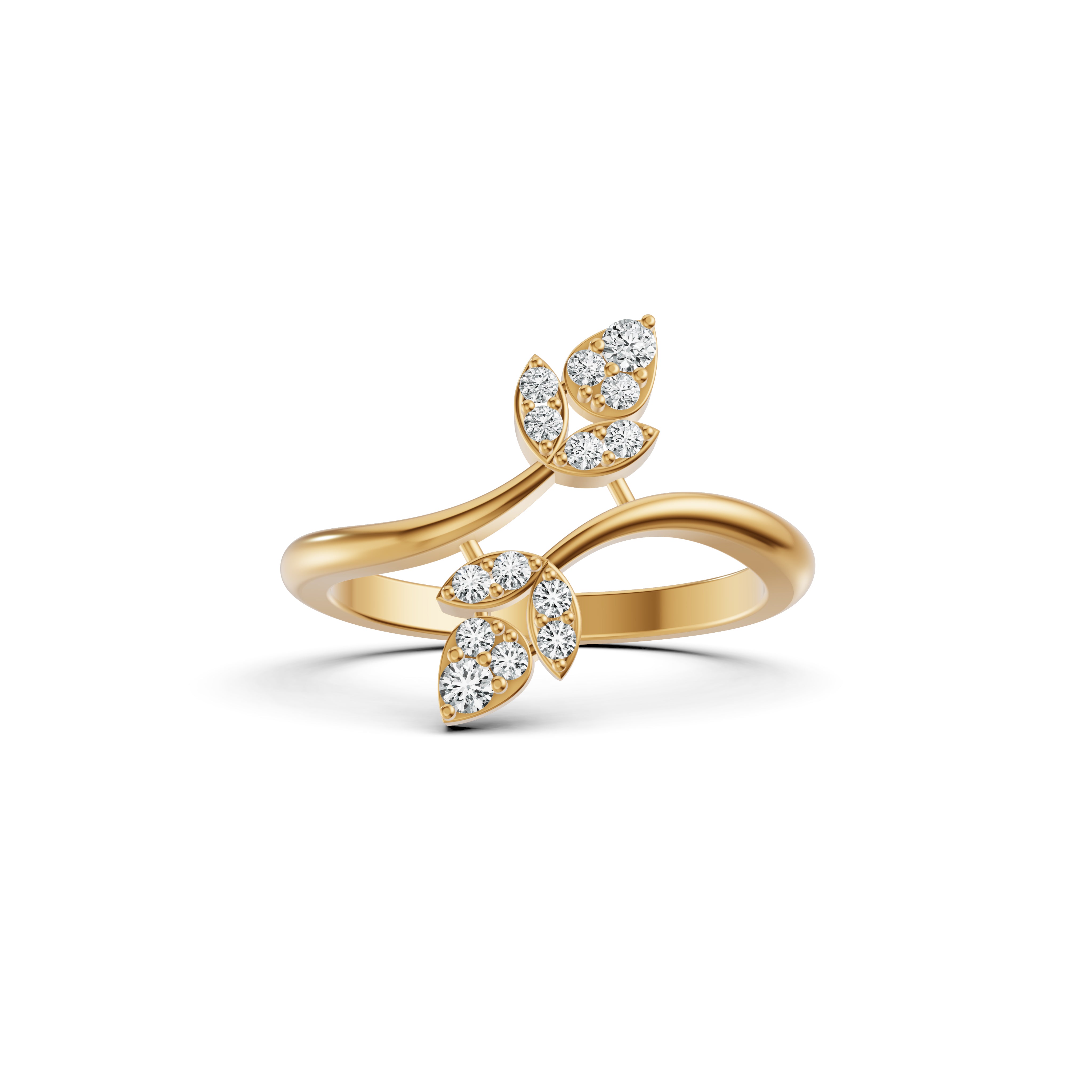 Leaf Wrap Diamond Ring