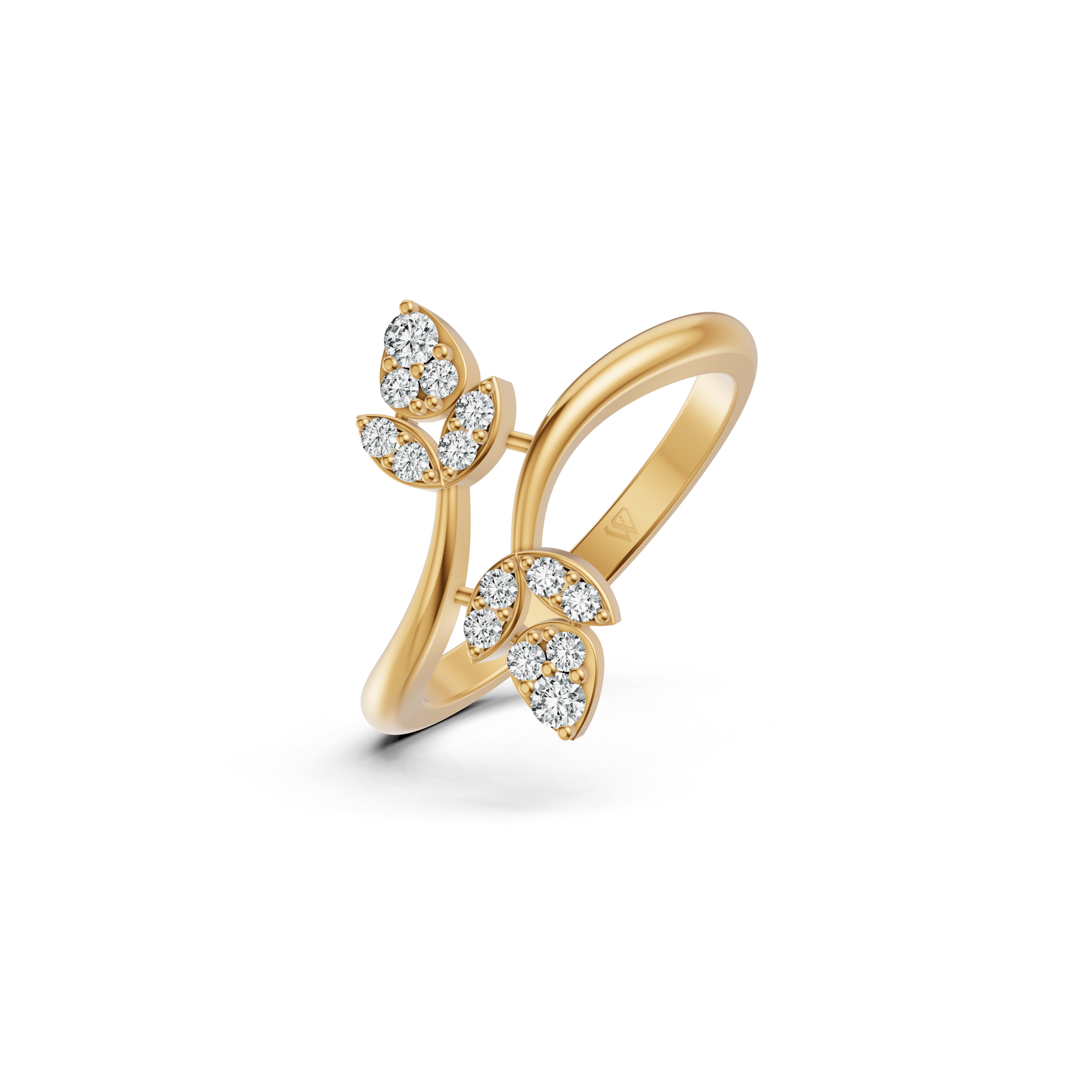 Leaf Wrap Diamond Ring
