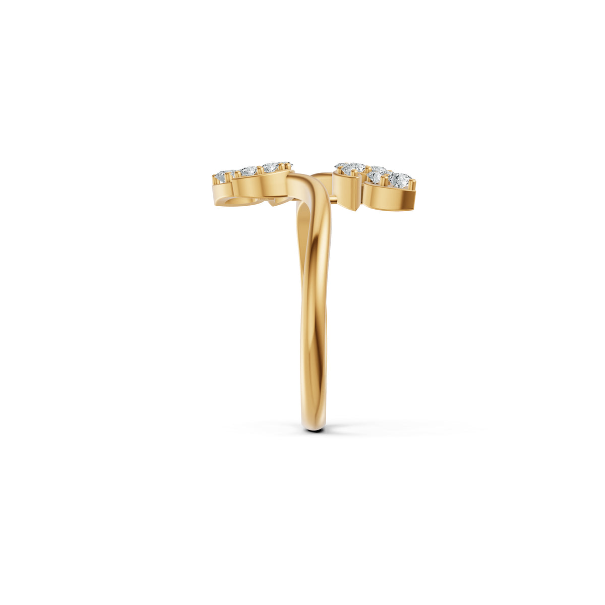 Leaf Wrap Diamond Ring