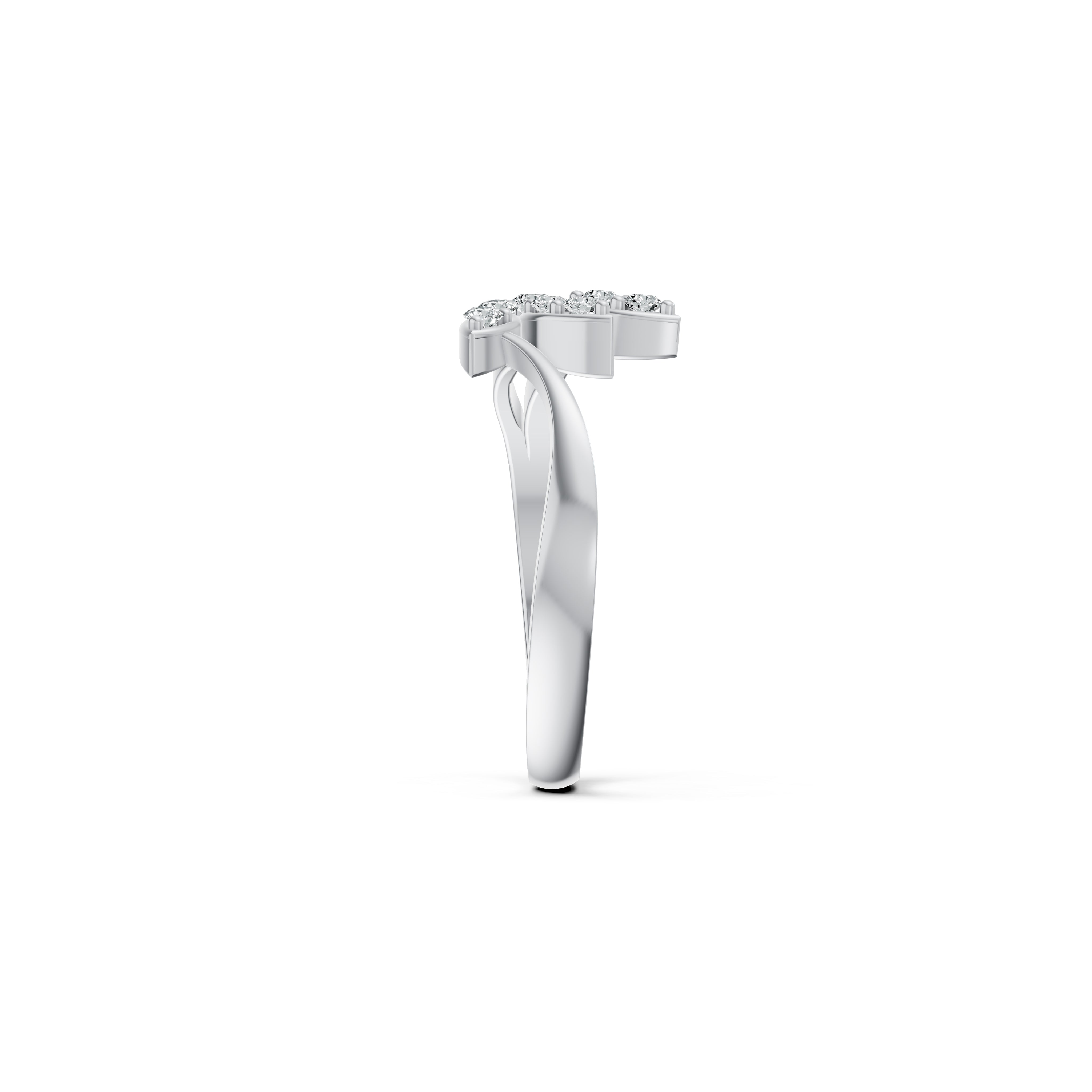 Leaf Twist Diamond Ring