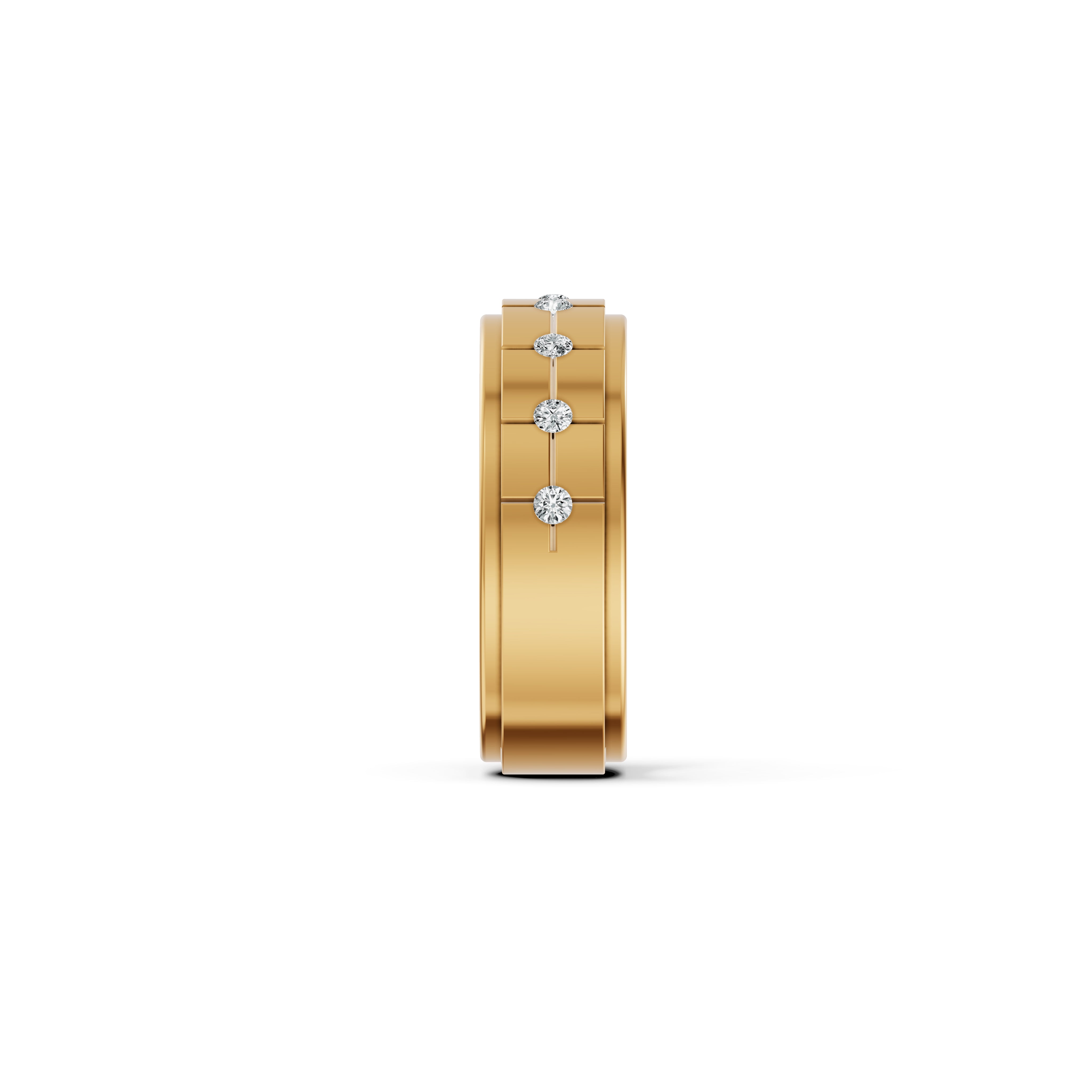 Classic Wide Bezel Set Diamond Band