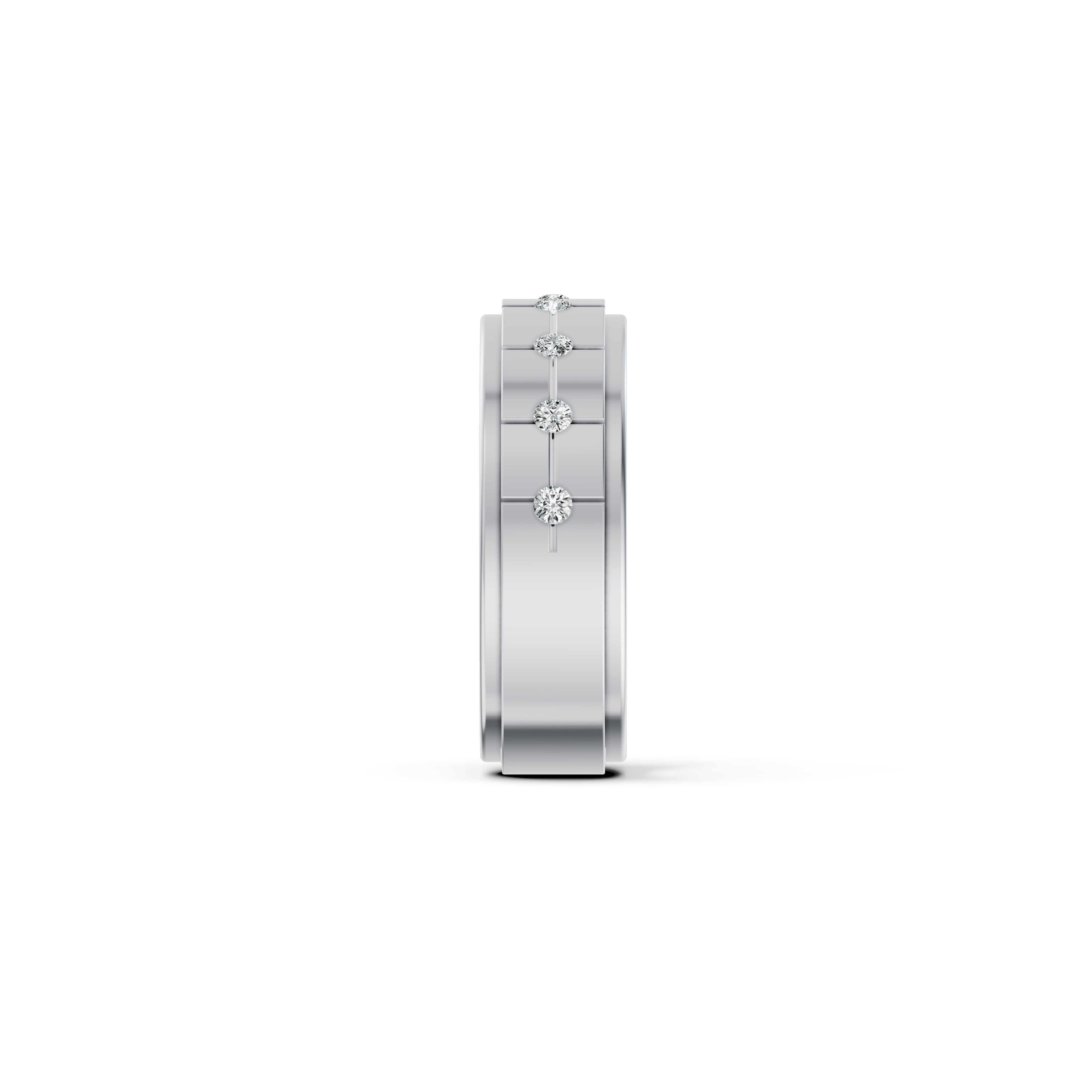 Classic Wide Bezel Set Diamond Band