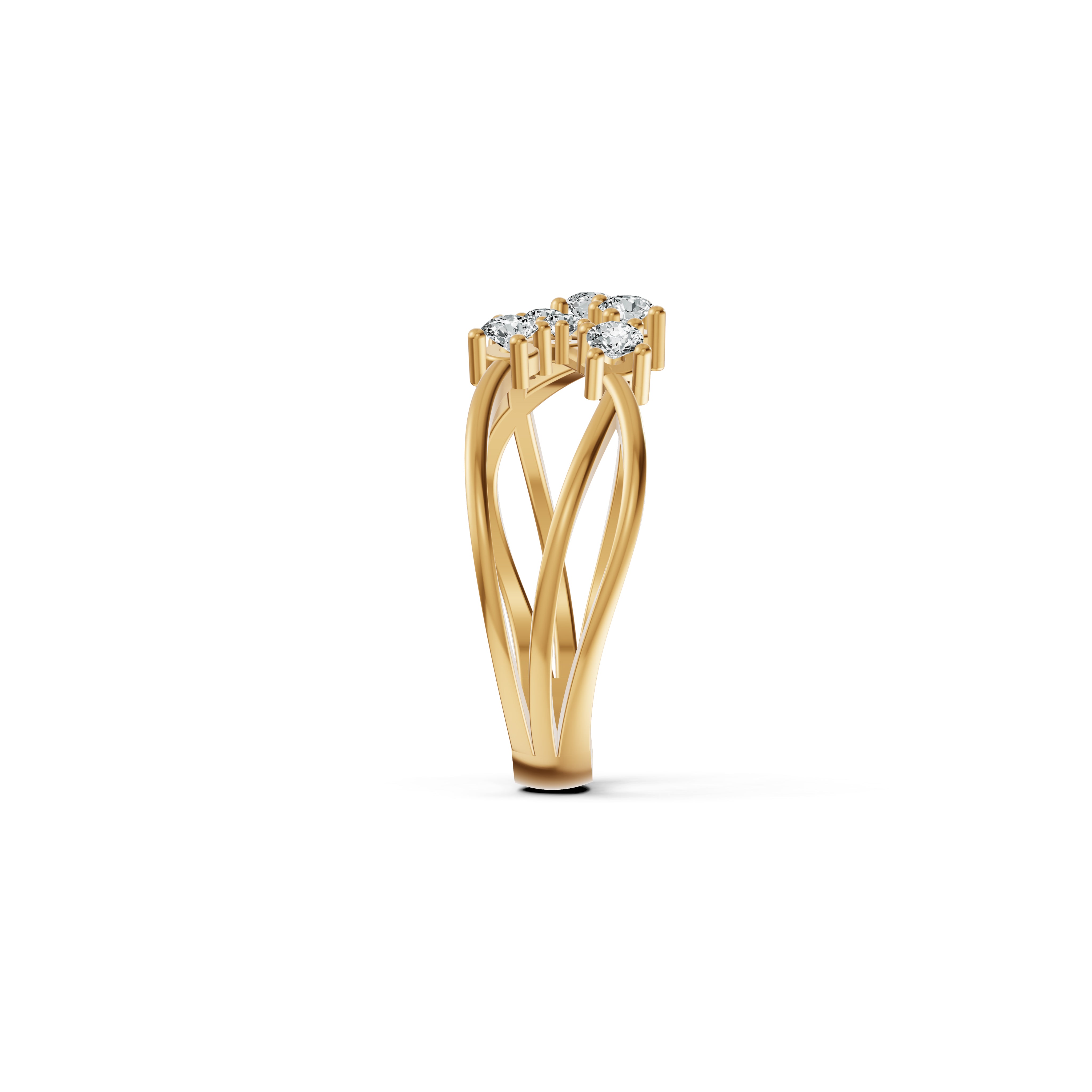 Lustre Crossover Diamond Ring