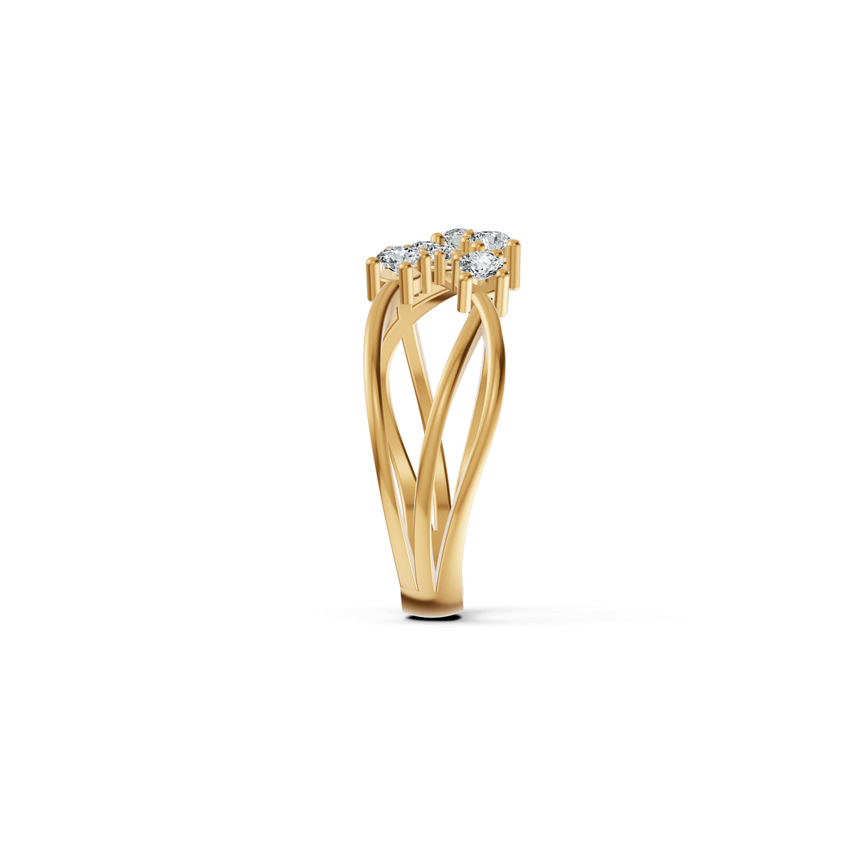 Lustre Crossover Diamond Ring