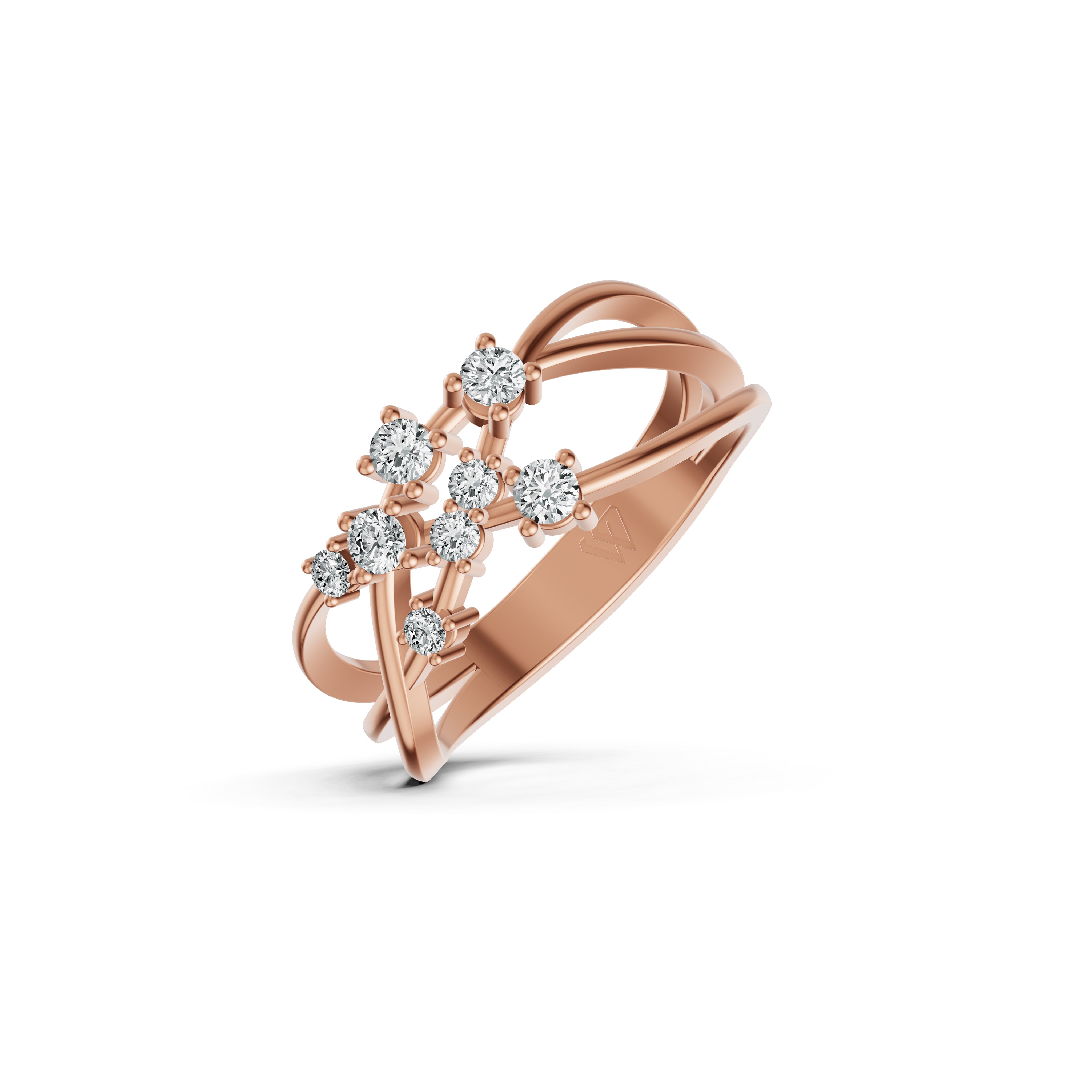 Lustre Crossover Diamond Ring