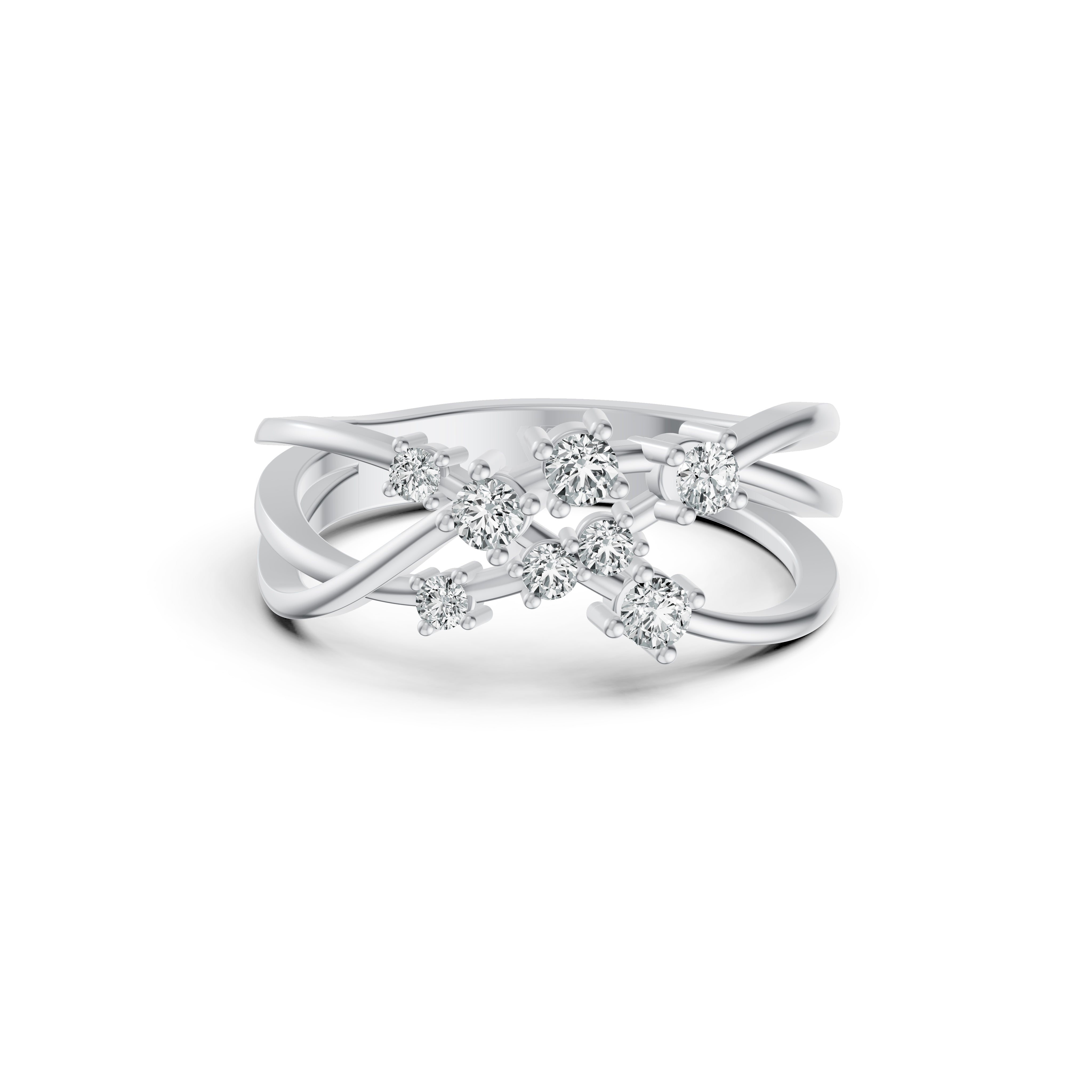 Lustre Crossover Diamond Ring