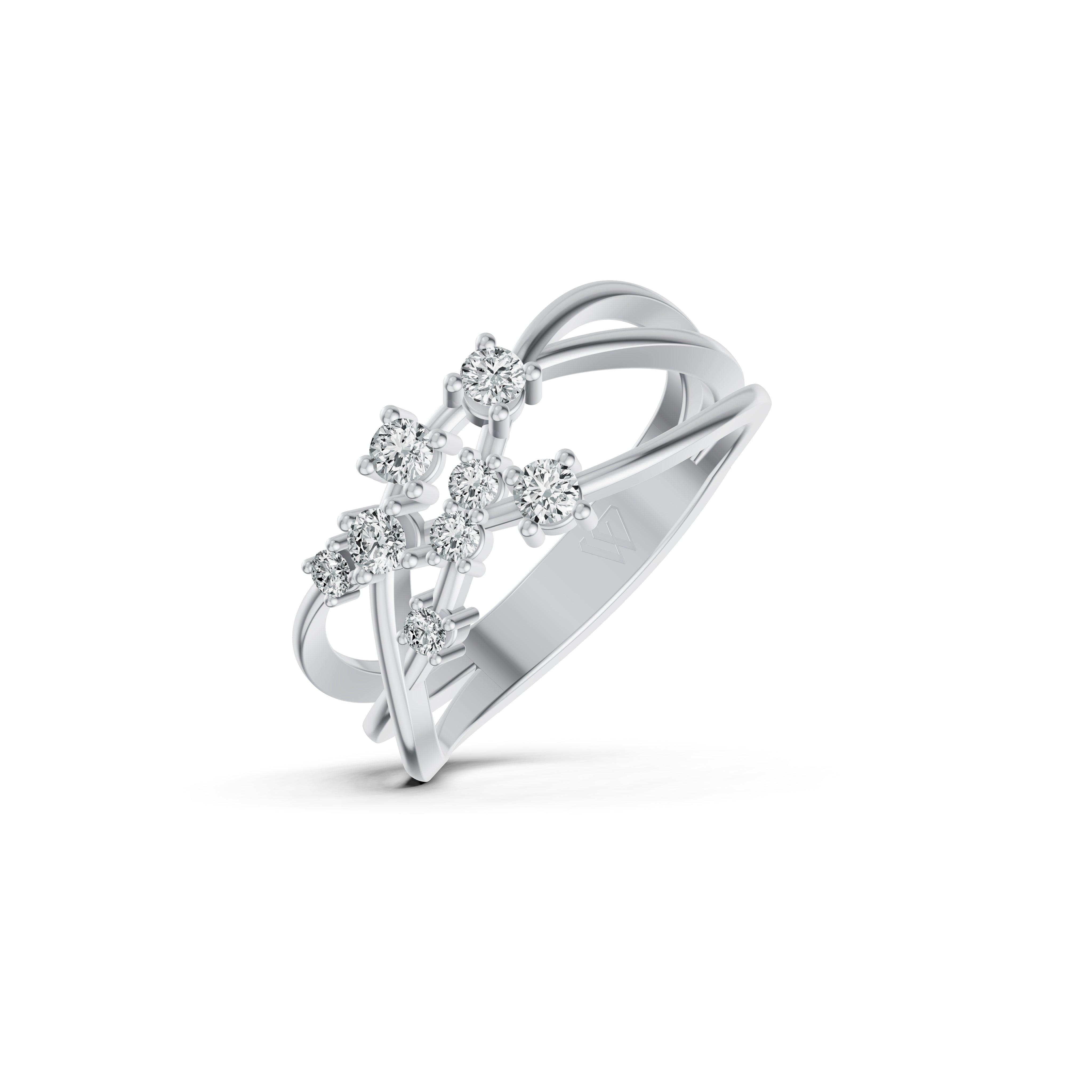 Lustre Crossover Diamond Ring