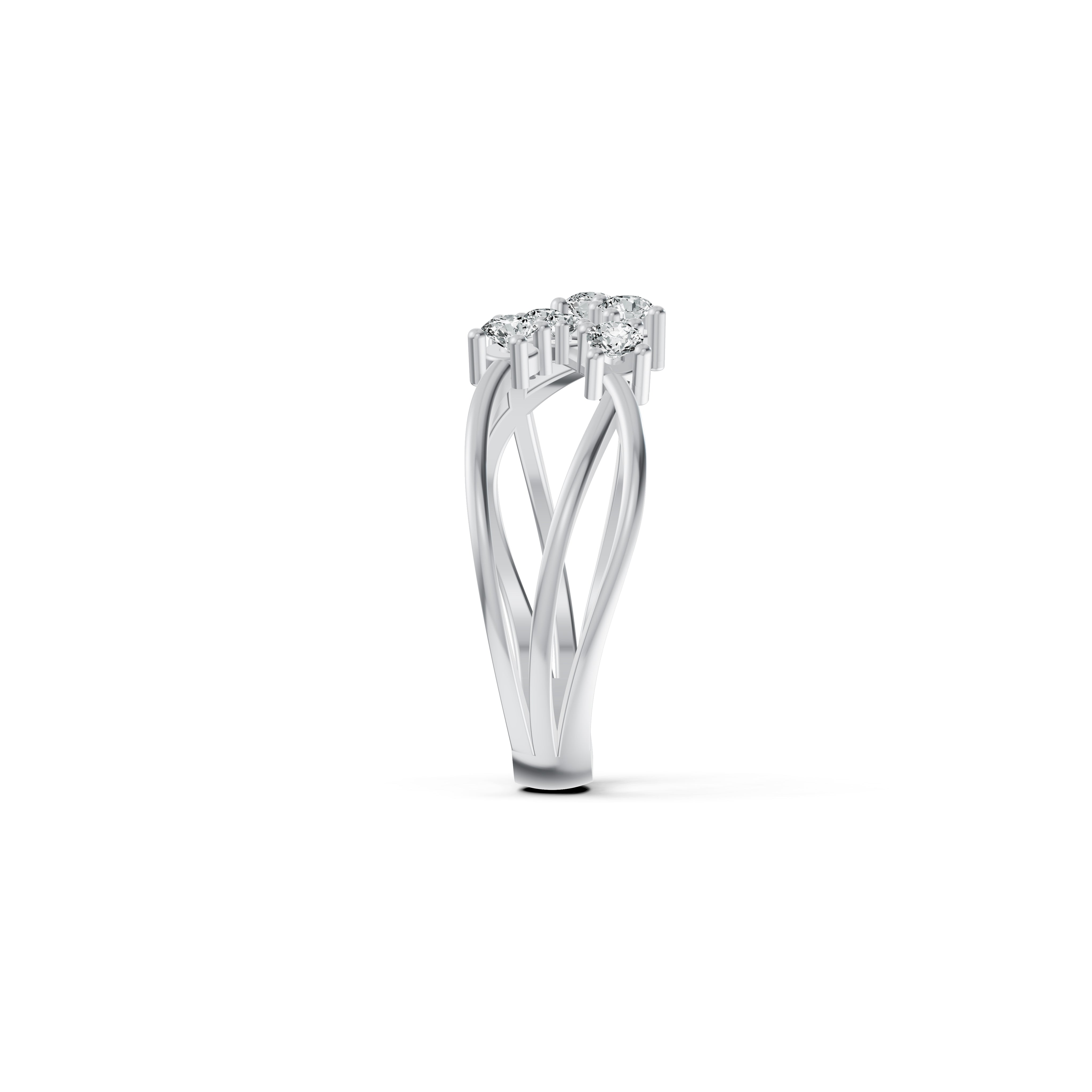 Lustre Crossover Diamond Ring