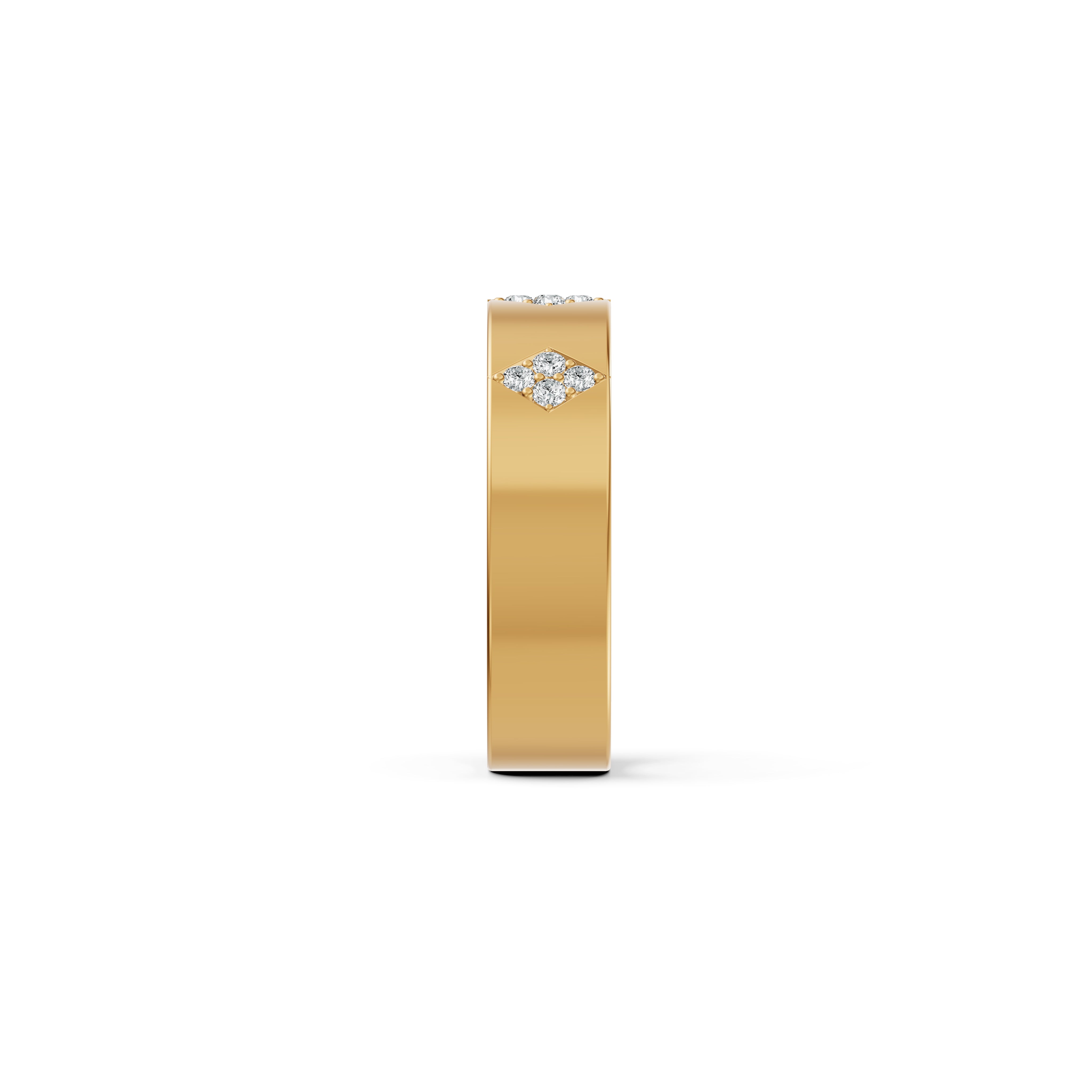 Geometric Quad Diamond Band