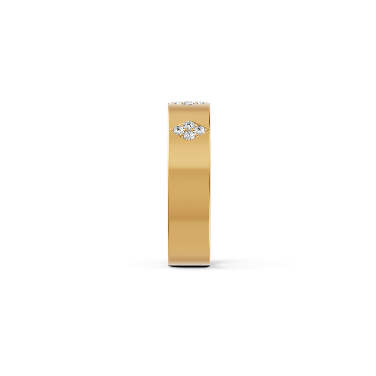 Geometric Quad Diamond Band
