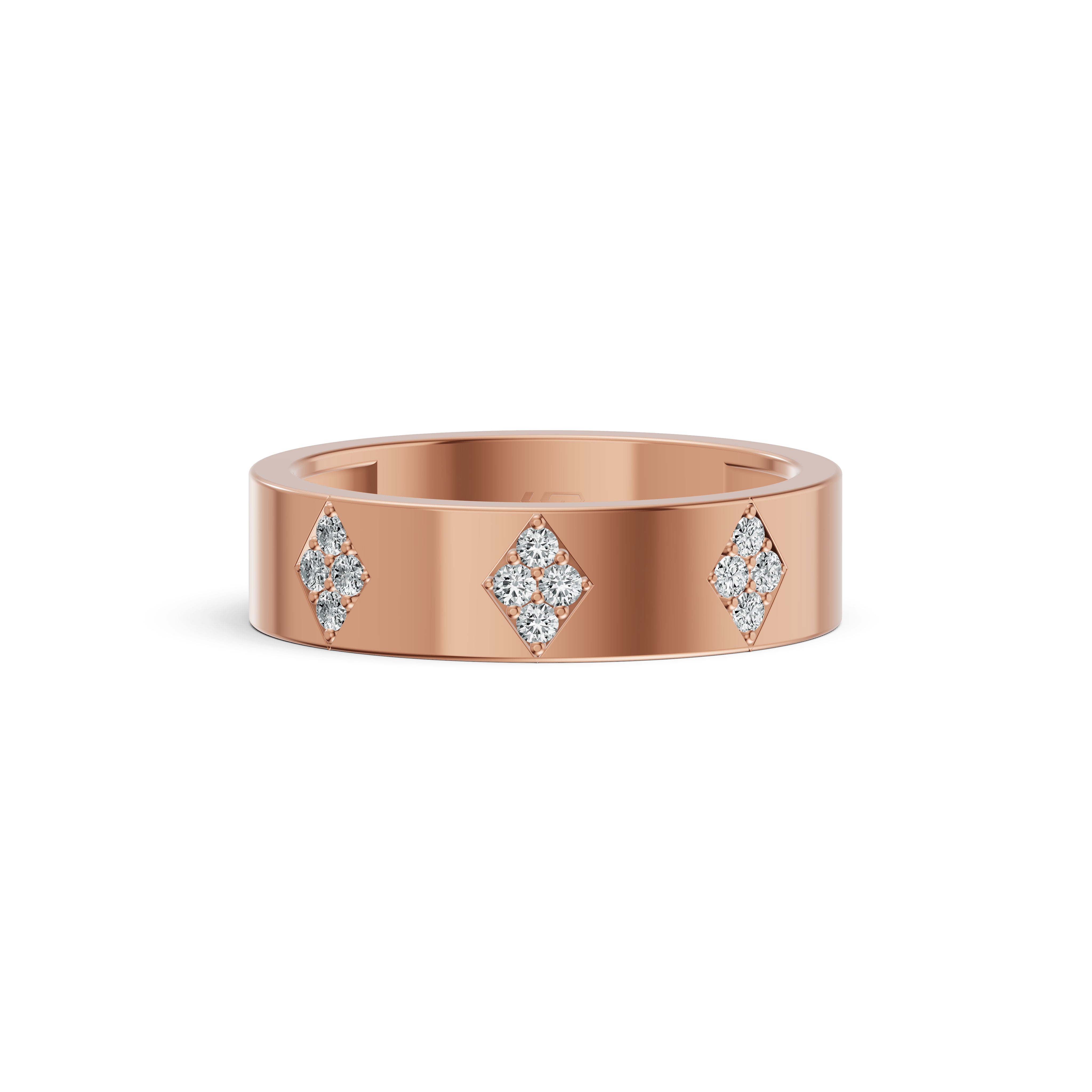 Geometric Quad Diamond Band
