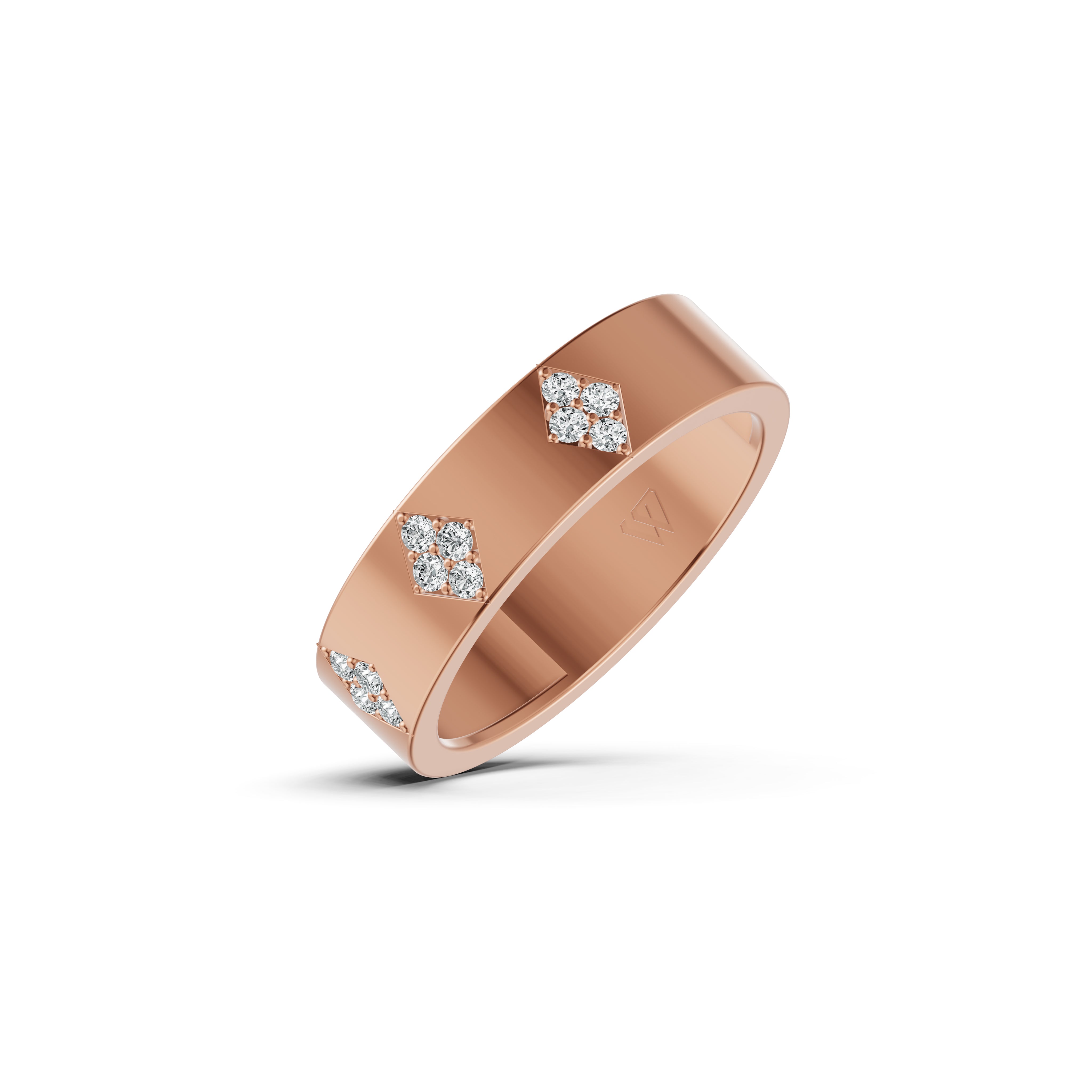 Geometric Quad Diamond Band