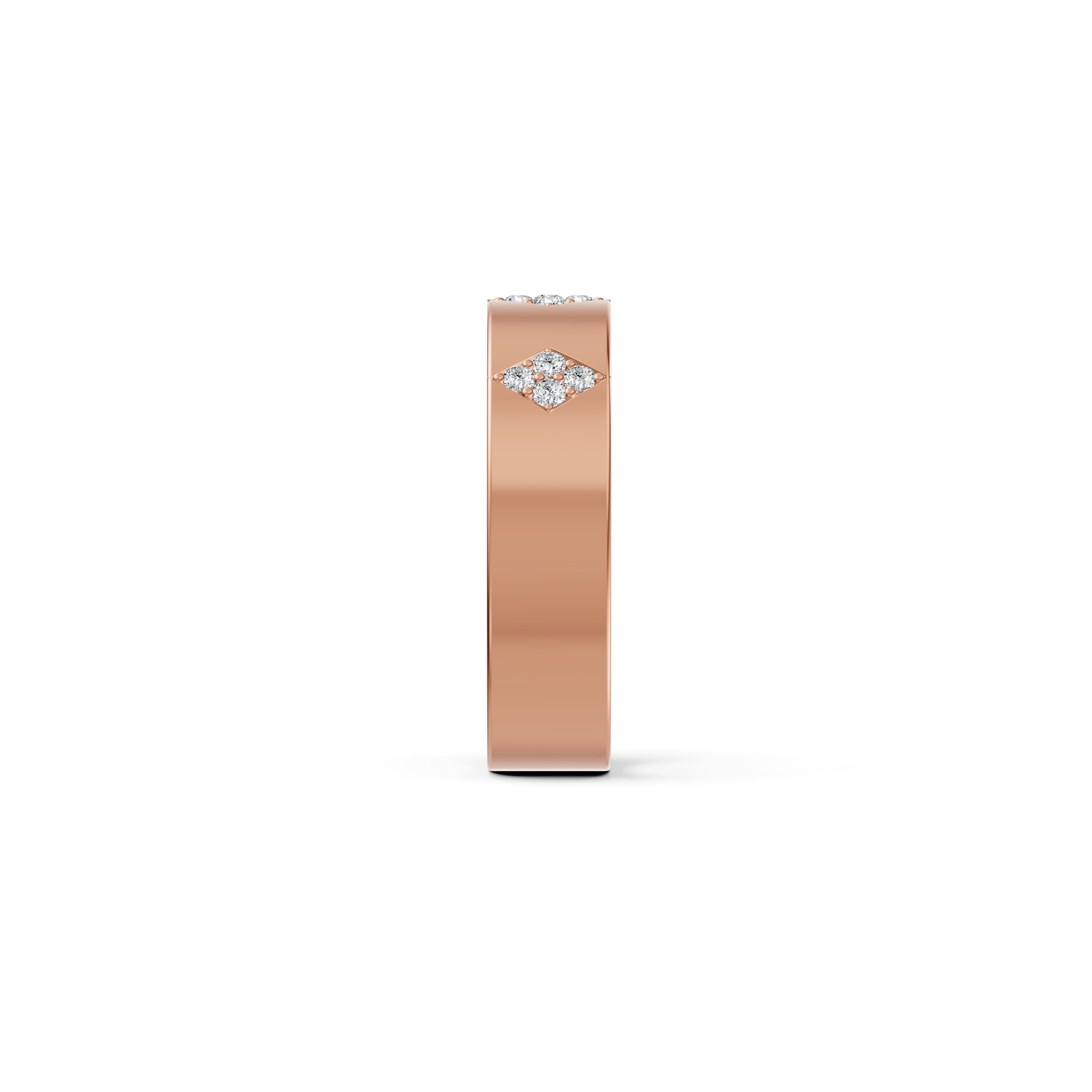 Geometric Quad Diamond Band