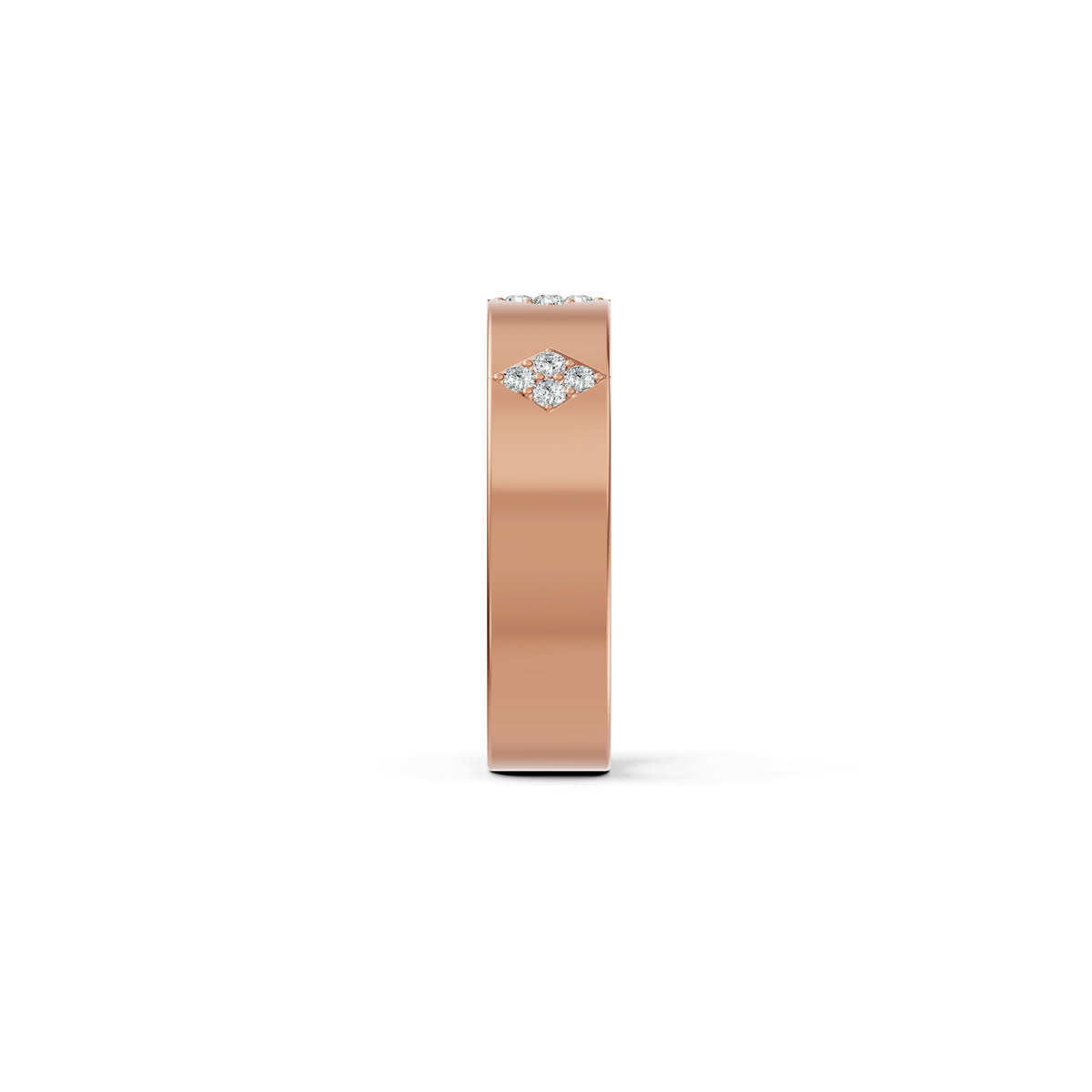 Geometric Quad Diamond Band