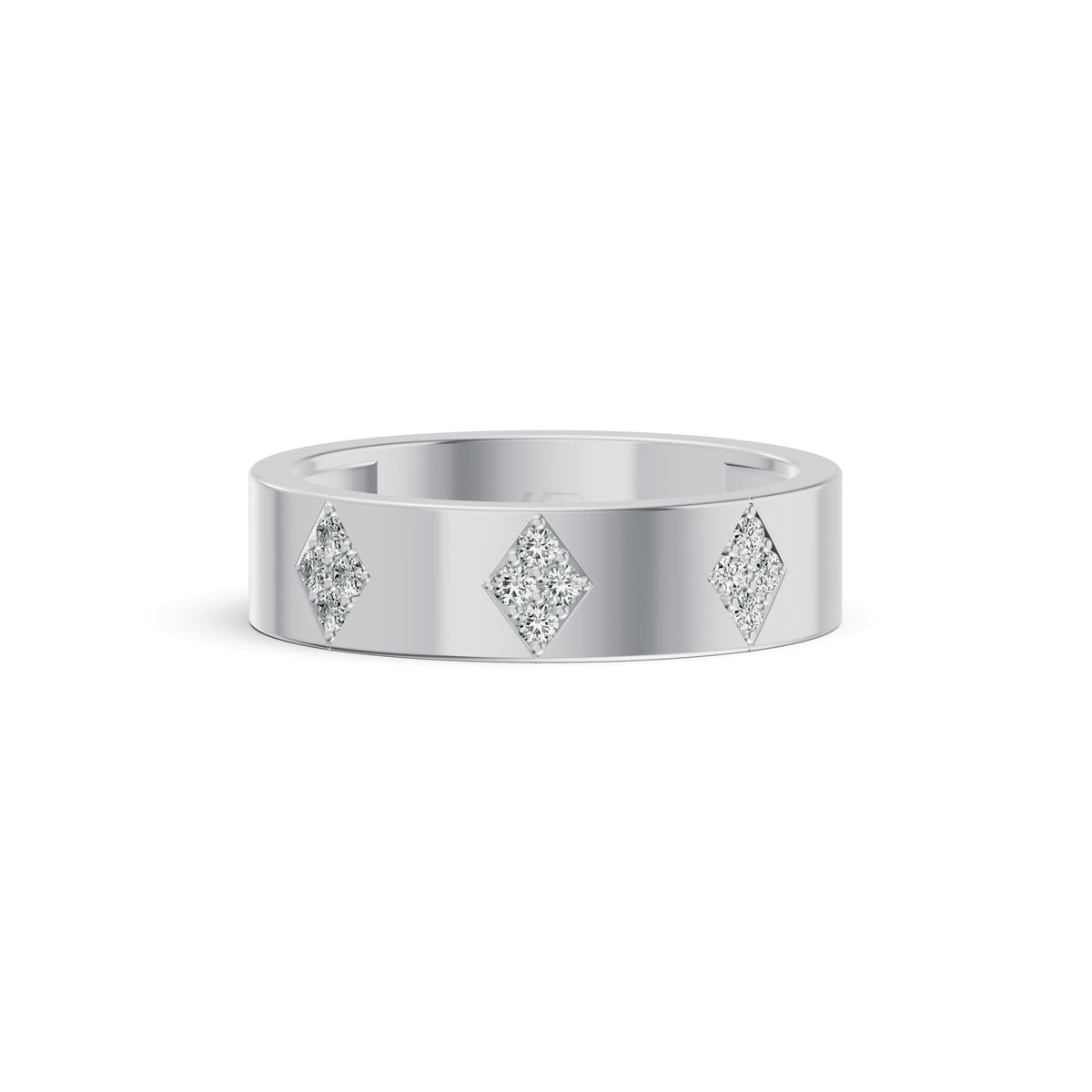 Geometric Quad Diamond Band