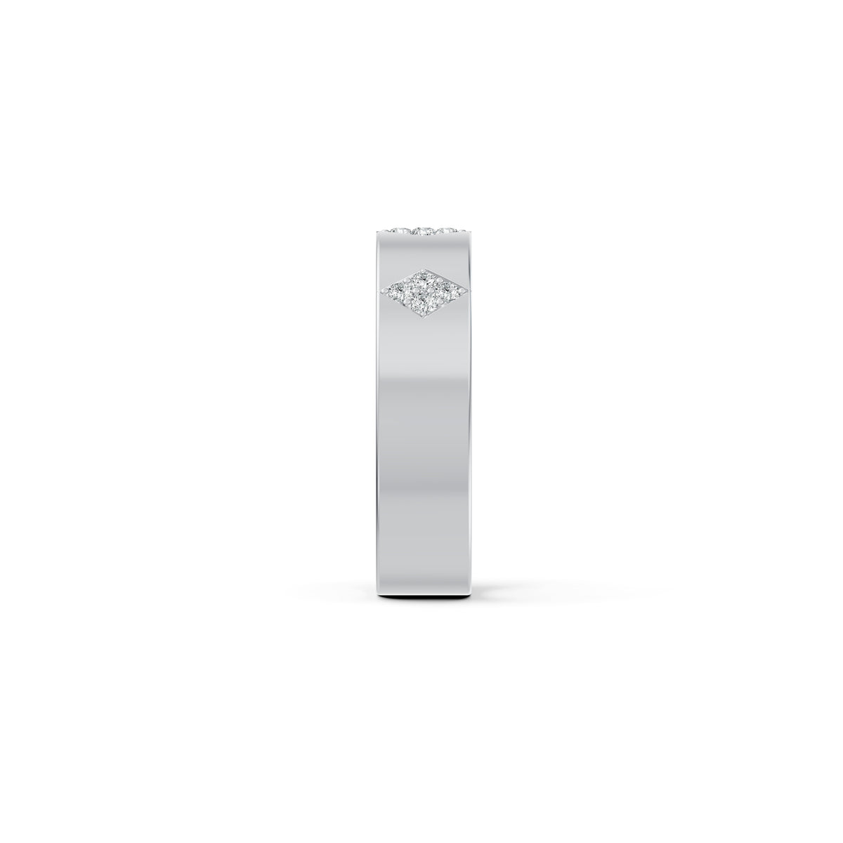 Geometric Quad Diamond Band