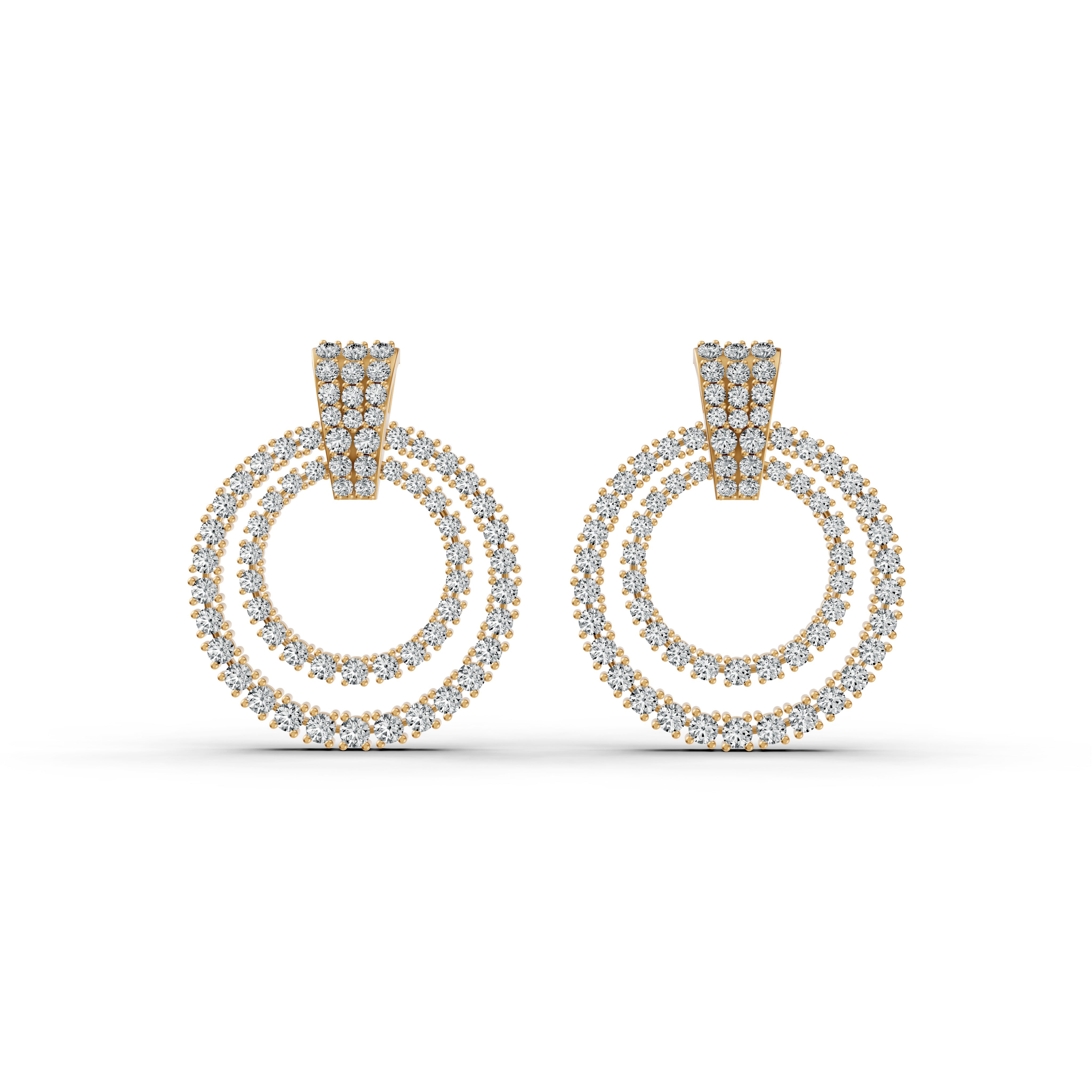 Celestial Halo Diamond Earrings