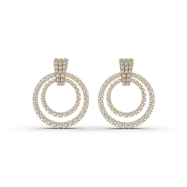 Celestial Halo Diamond Earrings