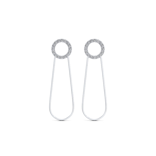 Radiant Pin Diamond Earrings