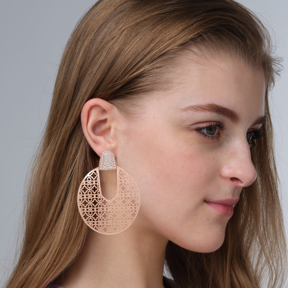 Mesh Love Diamond Earrings