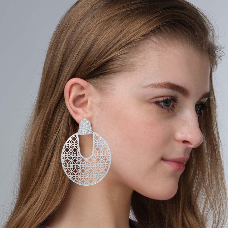 Mesh Love Diamond Earrings