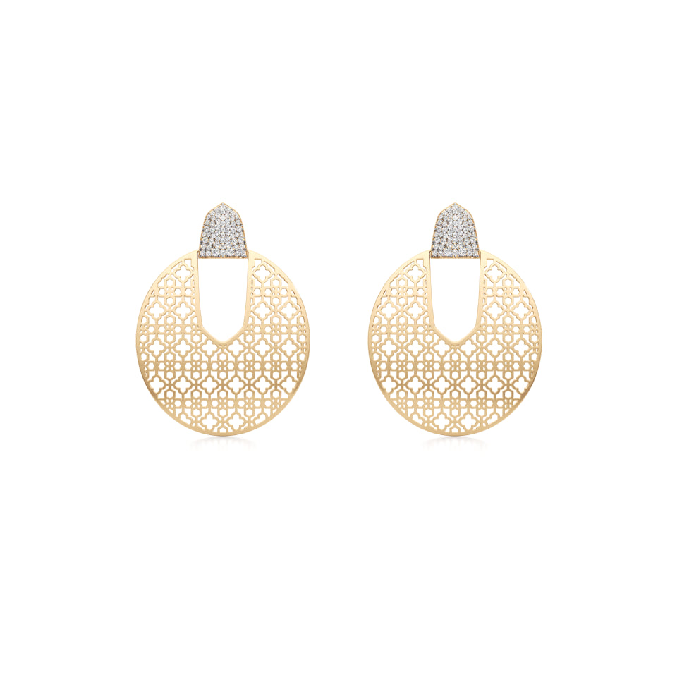 Mesh Love Diamond Earrings