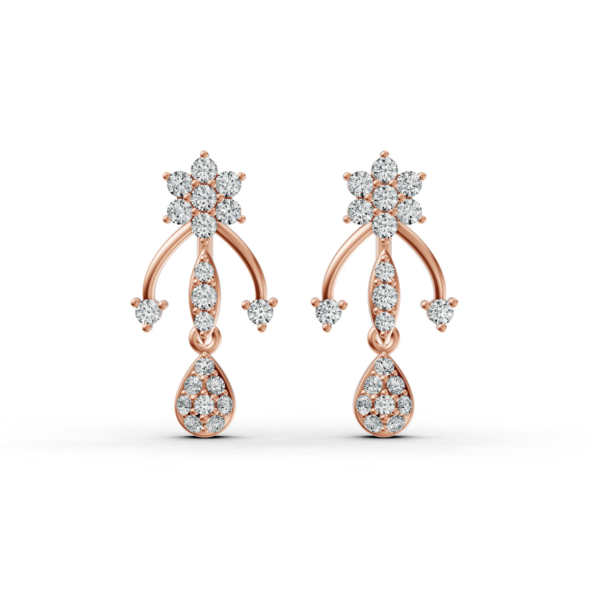 Starry Drop Diamond Earrings