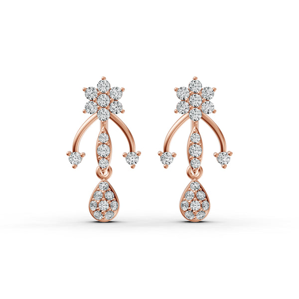 Starry Drop Diamond Earrings