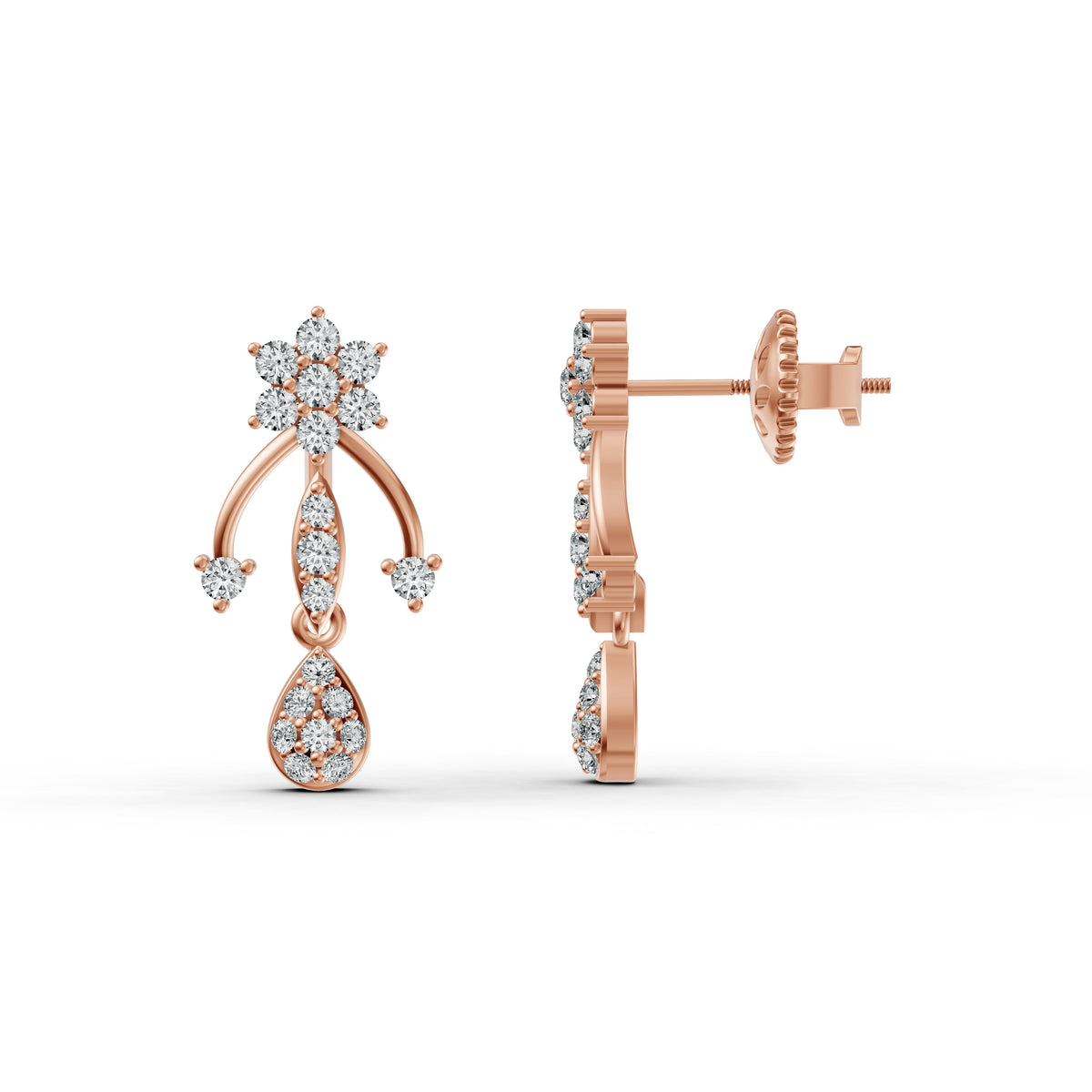 Starry Drop Diamond Earrings