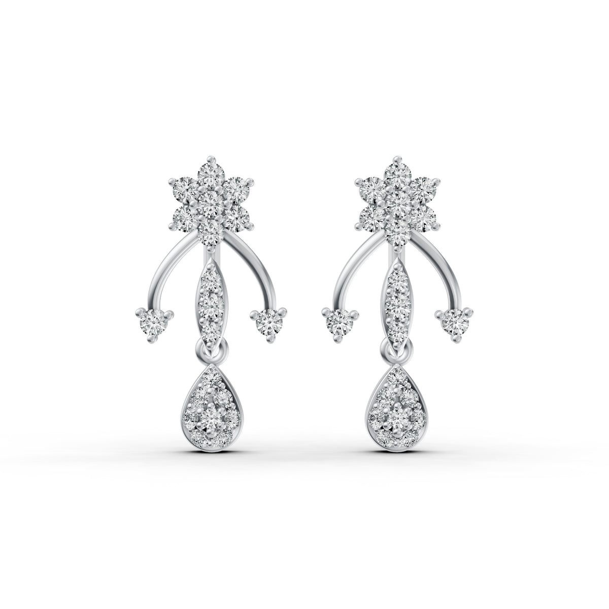 Starry Drop Diamond Earrings