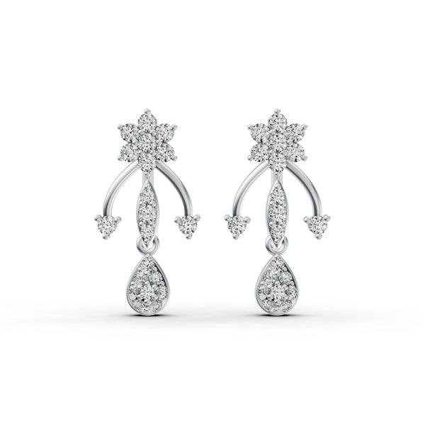 Starry Drop Diamond Earrings