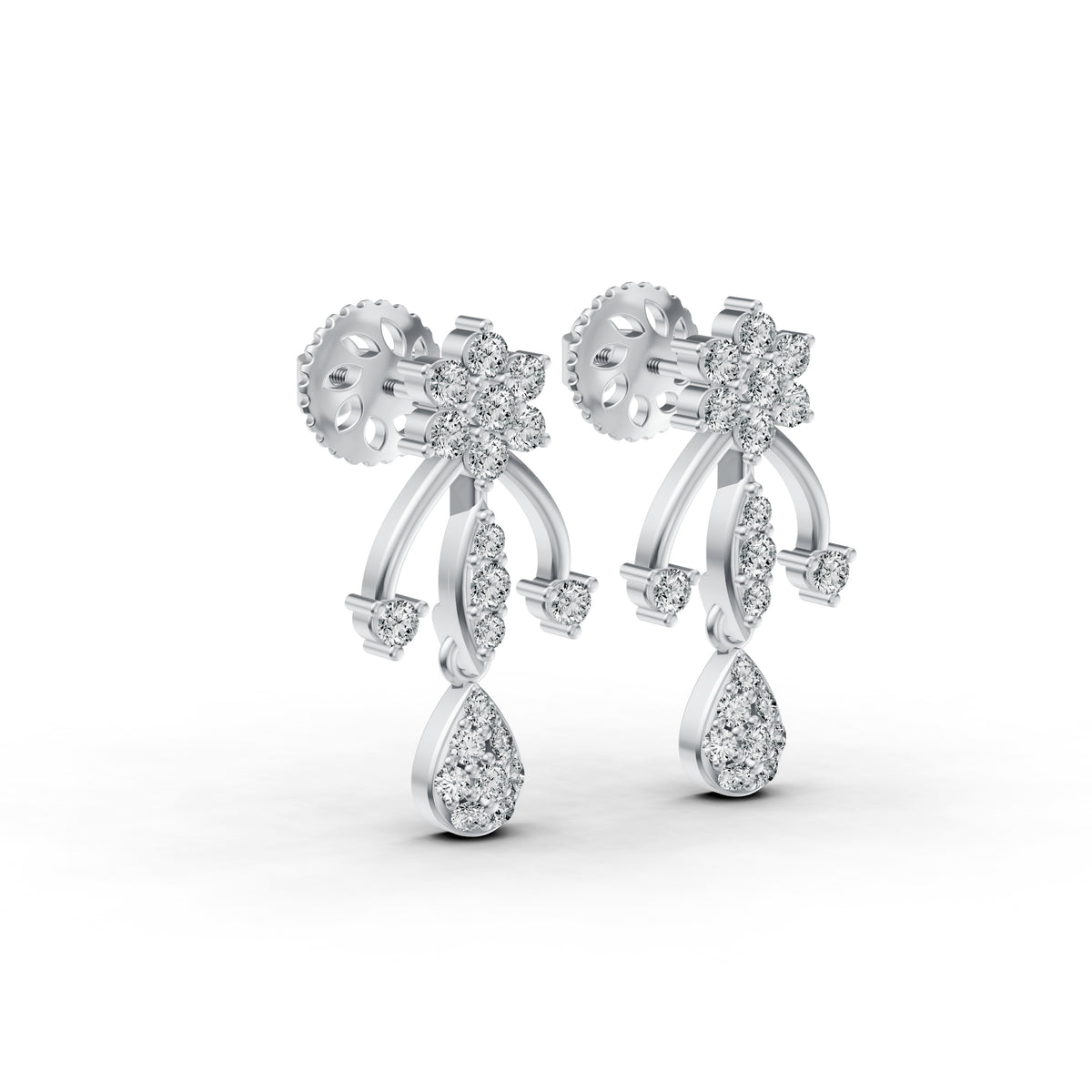 Starry Drop Diamond Earrings