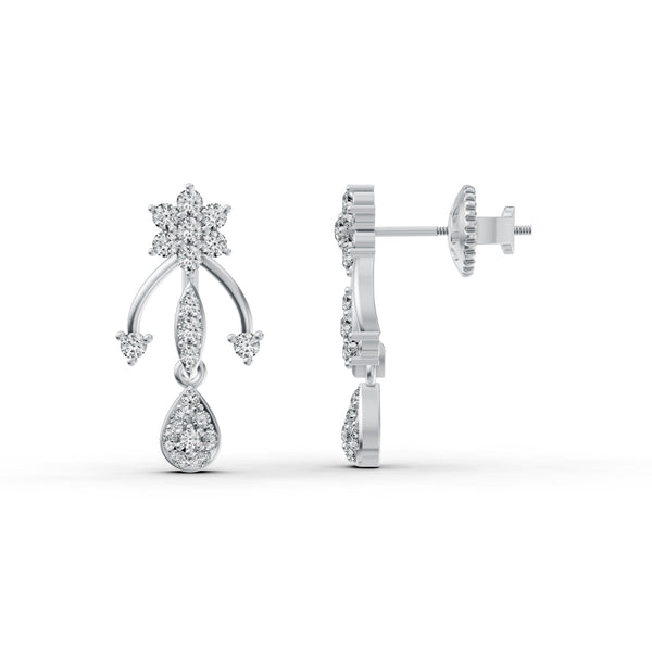 Starry Drop Diamond Earrings