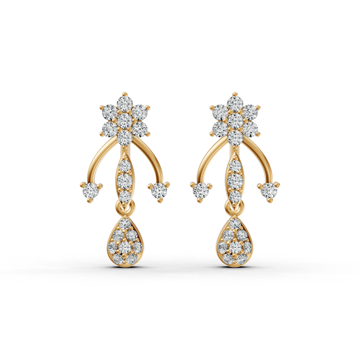 Starry Drop Diamond Earrings