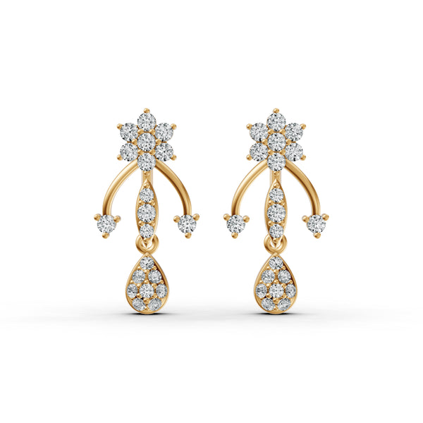 Starry Drop Diamond Earrings