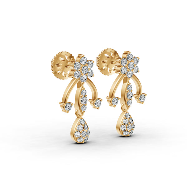 Starry Drop Diamond Earrings