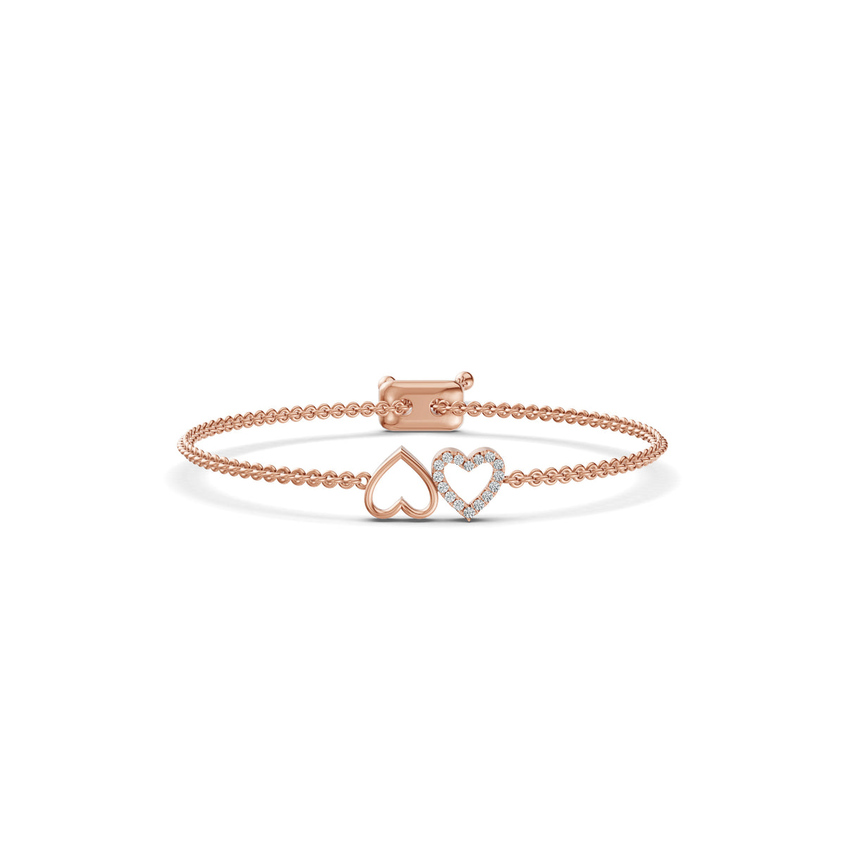Dual Heart Diamond Bracelet