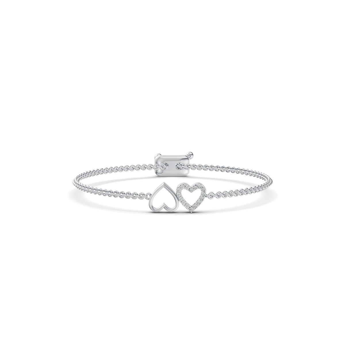 Dual Heart Diamond Bracelet