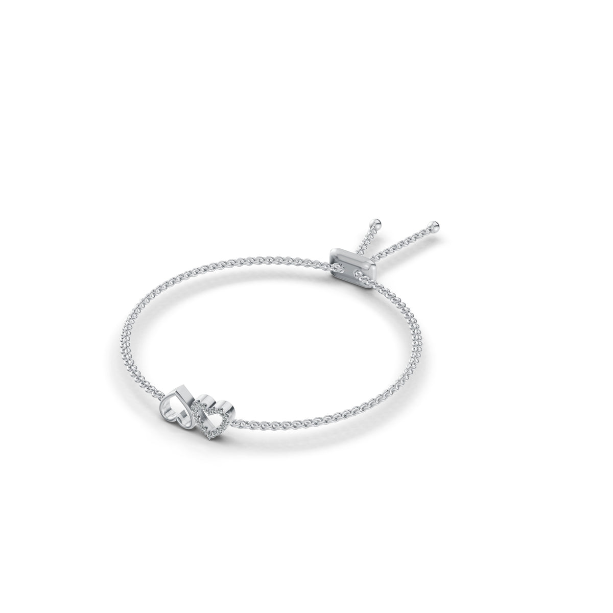 Dual Heart Diamond Bracelet