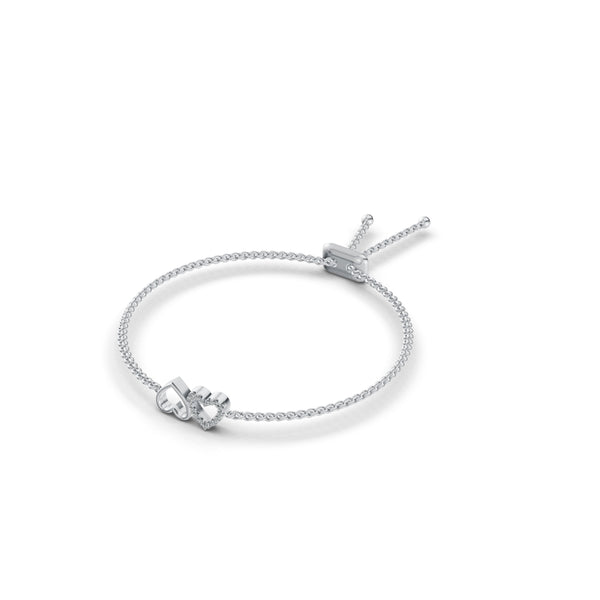 Dual Heart Diamond Bracelet
