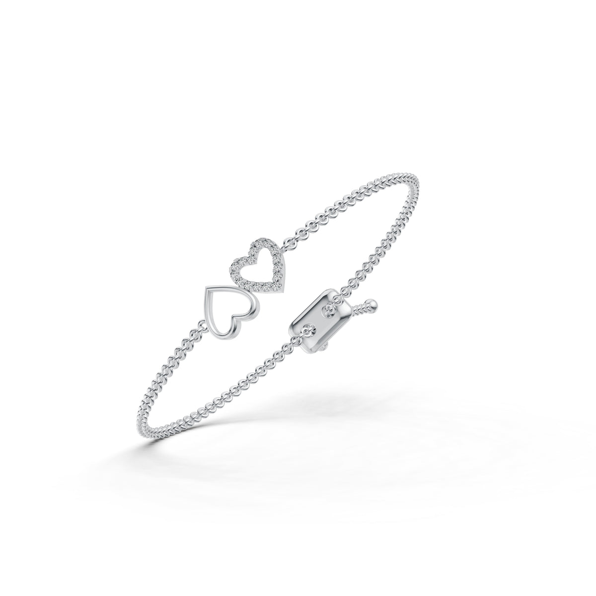 Dual Heart Diamond Bracelet
